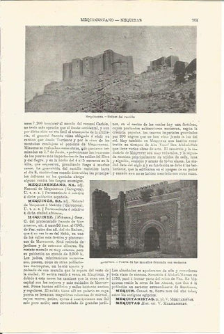 LAMINA V03351: Ruinas en Mequinenza y puerta muralla en Mequinez