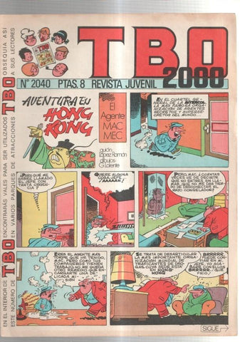 TBO 2000 numero  2040: El agente Mac Mec (G.Lorente) (numerado 1 en trasera)
