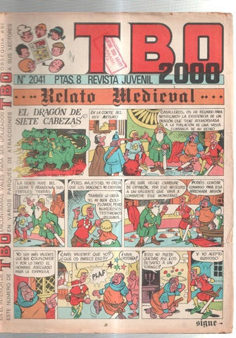 TBO 2000 numero  2041: Relato medieval (Lopez Ramon) (numerado 1 en trasera)