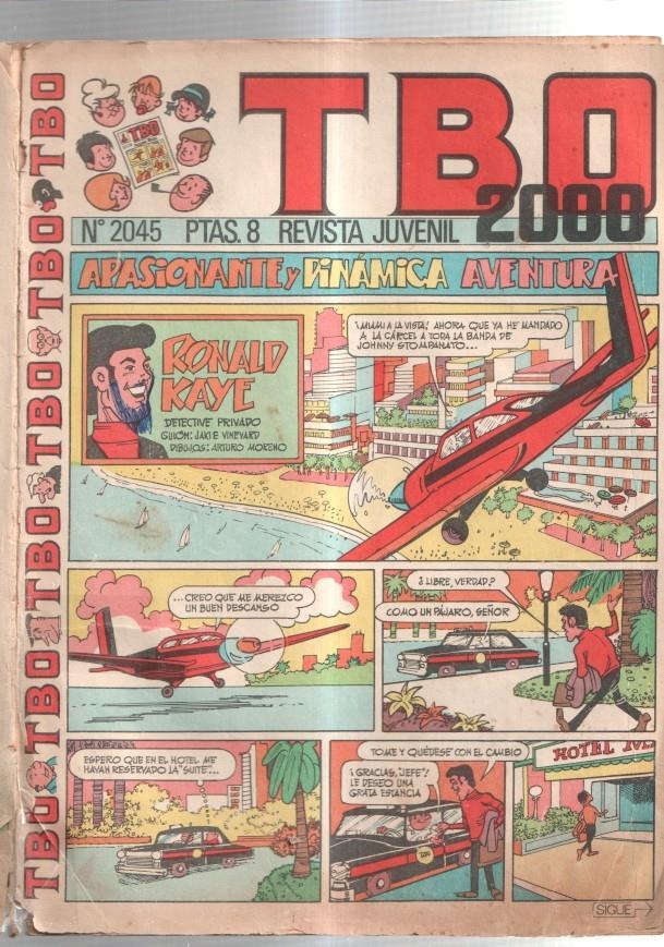 TBO 2000 numero  2045: Ronald Kaye (Arturo Moreno) (numerado 1 en trasera)