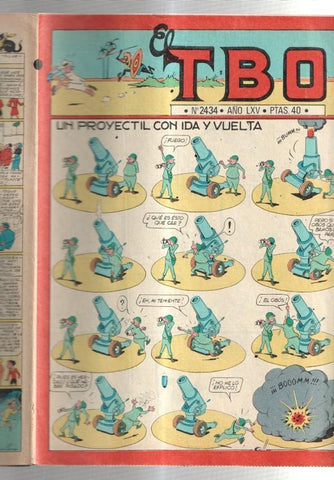 TBO 2000 numero  2434: Un proyectil con ida y vuelta (Coll) (numerado 2 en trasera)
