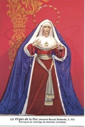 POSTAL A1262: La Virgen de la Paz. Parroquia de Santiago de Montilla, Cordoba