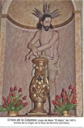 POSTAL A1255: Cristo de la Columna. Ermita de la Virgen de la Rosa de Montilla, Cordoba