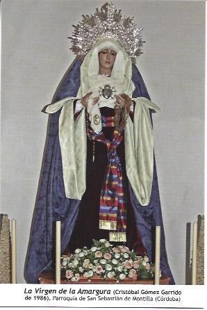POSTAL A1252: La Virgen de la Amargura. Parroquia de San Sebastian de Montilla, Cordoba