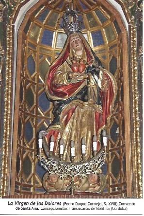 POSTAL A1251: La Virgen de los Dolores. Concepcionistas Franciscanas de Montilla, Cordoba