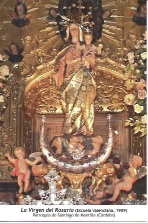 POSTAL A1265: La Virgen del Rosario. Parroquia de Santiago de Montilla, Cordoba