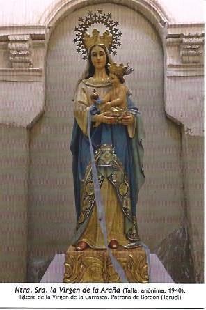 POSTAL A1282: La Virgen de la Araña. Iglesia de la Virgen de la Carrasca en Bordon, Teruel