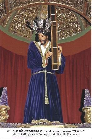 POSTAL A1277: Nuestro Padre Jesus Nazareno. Iglesia de San Agustin de Montilla, Cordoba