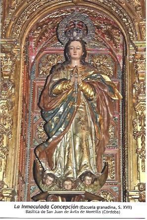 POSTAL A1271: La Inmaculada Concepcion. Basilica de San Juan de Avila de Montilla, Cordoba