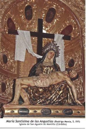 POSTAL A1240: Maria Santisima de las Angustias. Iglesia de San Agustin de Montilla, Cordoba