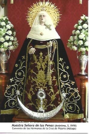 POSTAL A1213: Nuestra Señora de las Penas. Convento de las Hermanas de la Cruz de Pizarra en Malaga