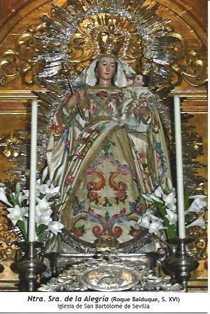 POSTAL A1204: Nuestra Señora de la Alegria. Iglesia de San Bartolome de Sevilla