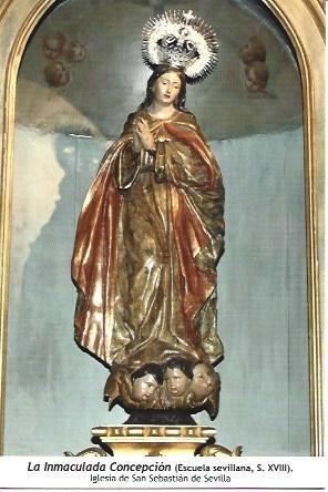 POSTAL A1197: La Inmaculada Concepcion. Iglesia de San Sebastian de Sevilla