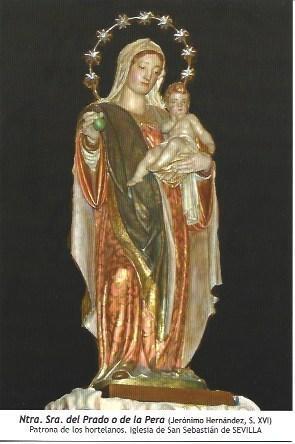 POSTAL A1196: Nuestra Señora del Prado o de la Pera. Iglesia de San Sebastian de Sevilla