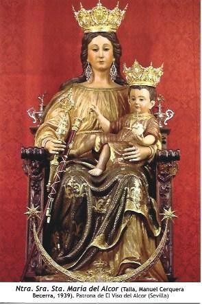 POSTAL A1194: Santa Maria del Alcor, talla de Manuel Cerquera Becerra 