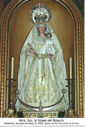 POSTAL A1193: La Virgen del Rosario. Iglesia de San Bernardo de Sevilla