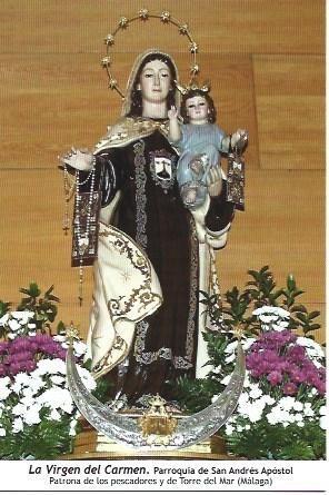 POSTAL A1214: La Virgen del Carmen. Patrona de Torre del Mar, Malaga