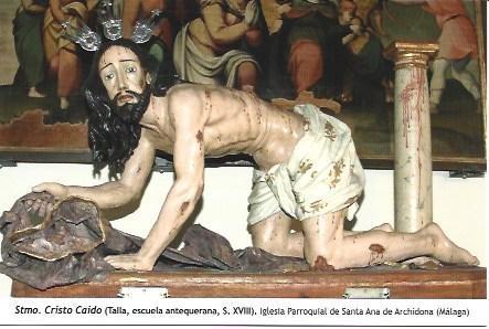 POSTAL A1215: Cristo caido. Iglesia de Santa Ana de Archidona de Malaga