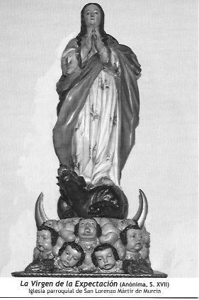 POSTAL A1232: La Virgen de la Expectacion. Iglesia de San Lorenzo Martir de Murcia