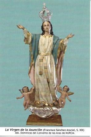 POSTAL A1230: La Virgen de la Asuncion. Dominicas del Convento de las Anas de Murcia