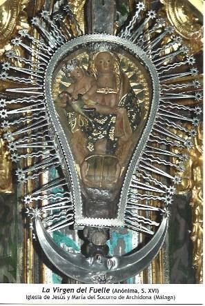 POSTAL A1221: La Virgen del Fuelle. Iglesia de Jesus y Maria del Socorro de Archidona, Malaga