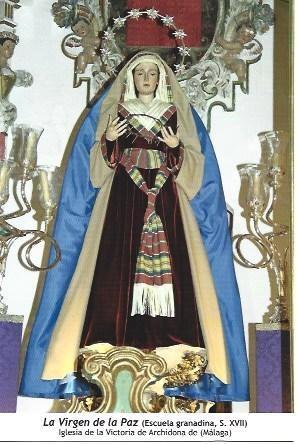 POSTAL A1219: La Virgen de la Paz, Iglesia de la Victoria de Archidona de Malaga