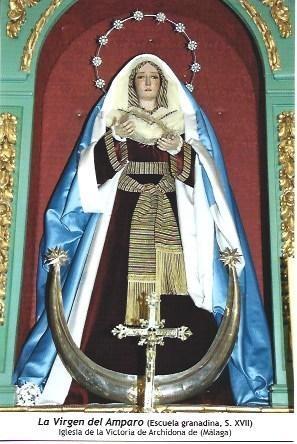 POSTAL A1218: La Virgen del Amparo, Iglesia de la Victoria de Archidona de Malaga