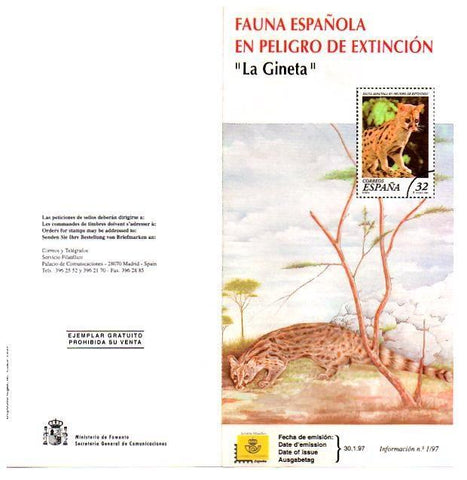 DIPTICO 6600: Fauna española en peligro de extincion. La Gineta
