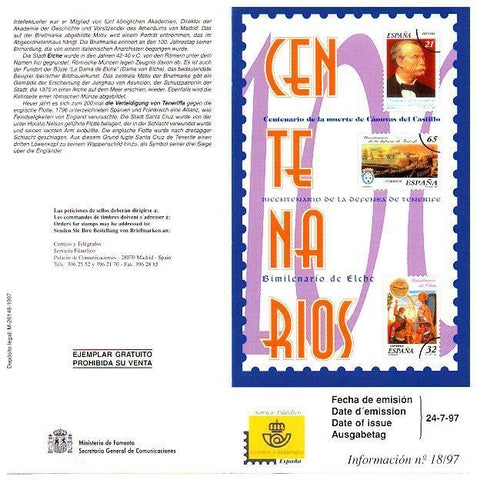 DIPTICO 6621: Centenario de la muerte de Canovas del Castillo