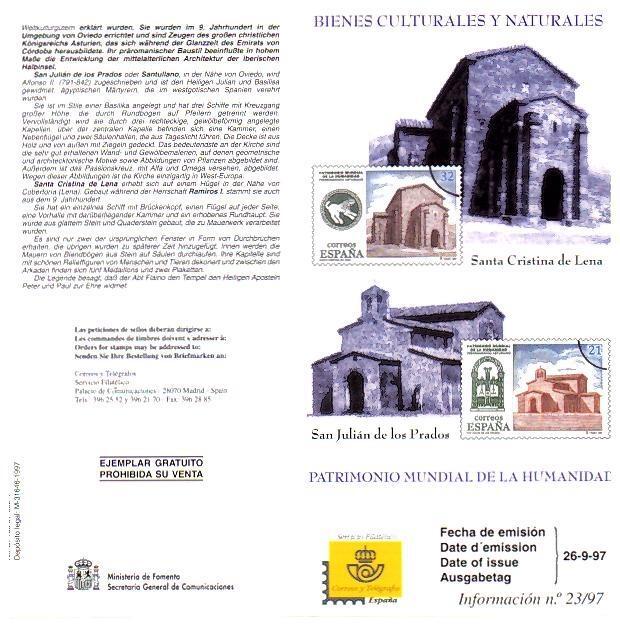 DIPTICO 6617: Santa Cristina de Lena y San Julian de los Prados