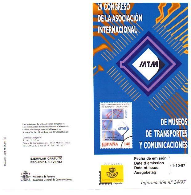 DIPTICO 6616: 29 Congreso de la Asociacion Internacional de Museos de Transportes y Comunicaciones