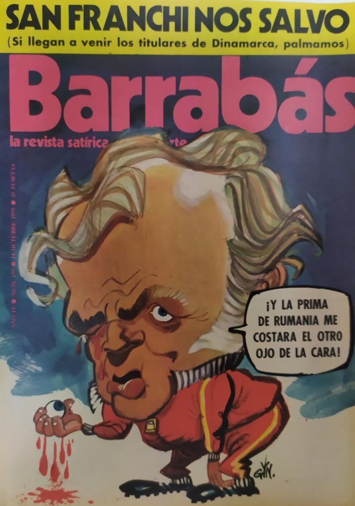Revista: BARRABAS, Año IV, Numero 159: San Franchi nos salvó (14 octubre 1975) Incluye poster chica bikini topos
