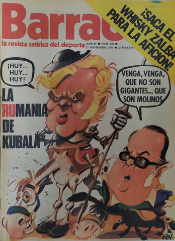 Revista: BARRABAS, Año IV, Numero 163: La Rumania de Kubala (11 noviembre 1975) Incluye poster Chica bikini ingles