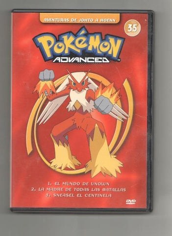 DVD: Pokemon Advanced - Aventuras de Johto a Hoenn 35 (contiene los capitulos de 1 a 3)