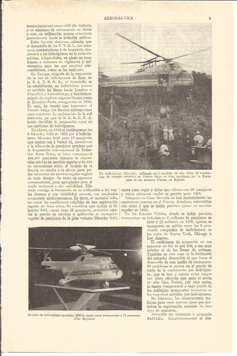 LAMINA V05150: Helicoptero Sikorsky y helicoptero sovietico MN-6