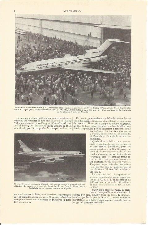 LAMINA V05148: Boingn 727 en Renton, Washington y Convair 600
