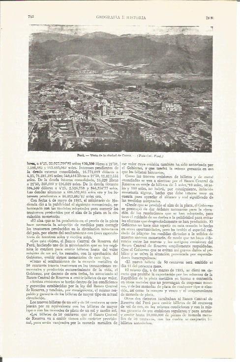 LAMINA V05090: Vista de Cuzco, Peru