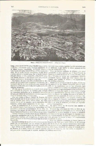 LAMINA V05090: Vista de Cuzco, Peru
