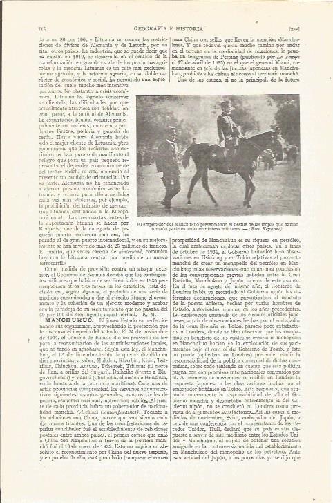 LAMINA V05087: Emperador de Manchukuo presenciando desfile