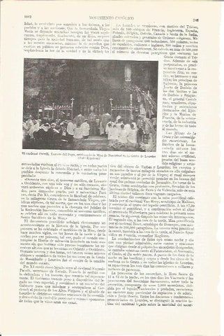 LAMINA V05118: Cardenal Pacelli en la Gruta de Lourdes