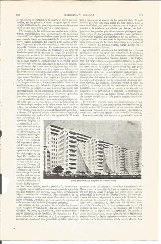 LAMINA V05113: Vista posterior Hospital Paris-Clichy