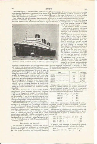 LAMINA V05110: Barco frances incendiado en 1933