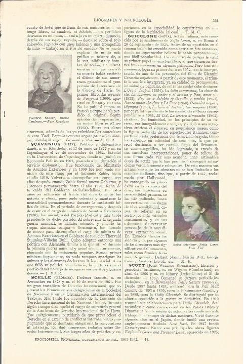 LAMINA V05224: Blaise Cendrars y  Sofia Loren