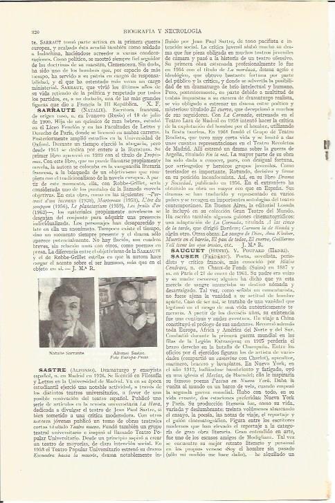 LAMINA V05223: Natalie Sarraute y Alfonso Sastre