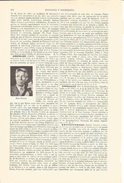 LAMINA V05212: Fritz Kreisler