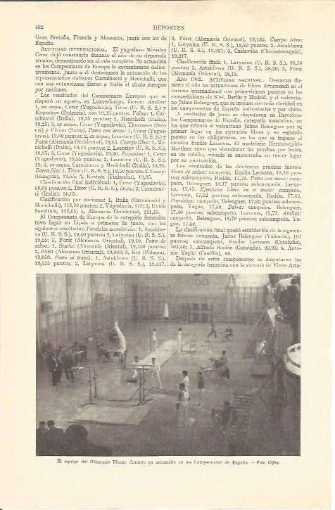 LAMINA V05242: Equipo Gimnasio Blume 