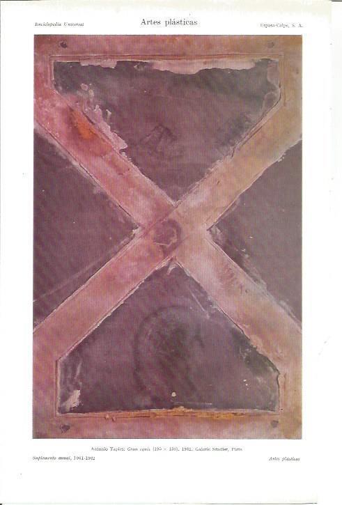 LAMINA V05171: Gran Equis, por Antonio Tapies