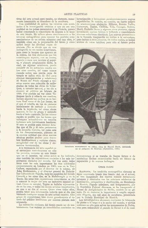 LAMINA V05166: Escultura en poligono de Monbau, por Marcel Mari