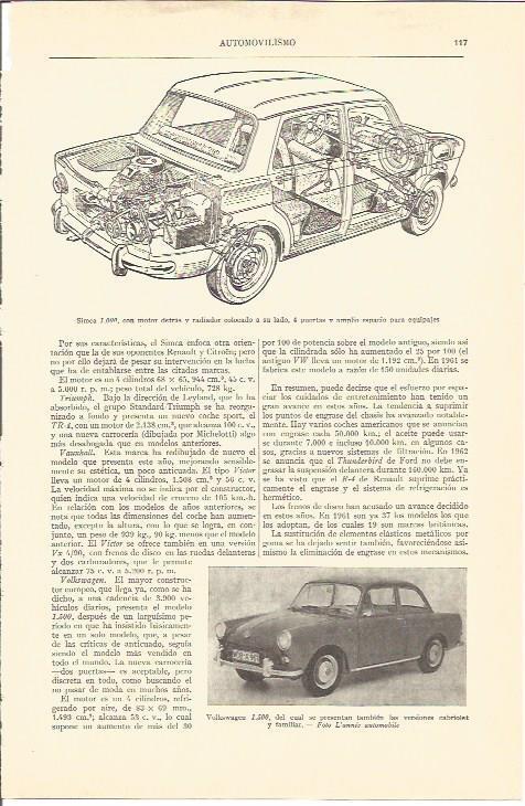 LAMINA V05191: Simca 1.000 y Volkswagen 1,500
