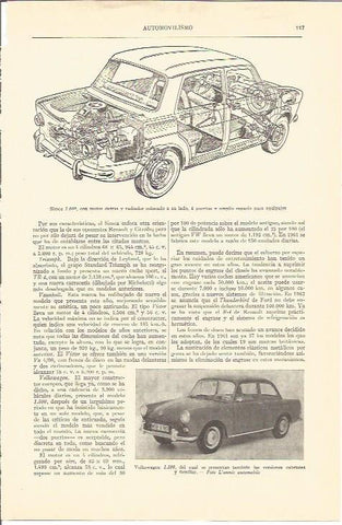 LAMINA V05191: Simca 1.000 y Volkswagen 1,500